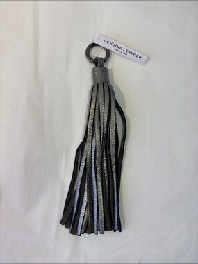 Vittoria Napoli Keyring Fob Handbag Charm Leather Tassel